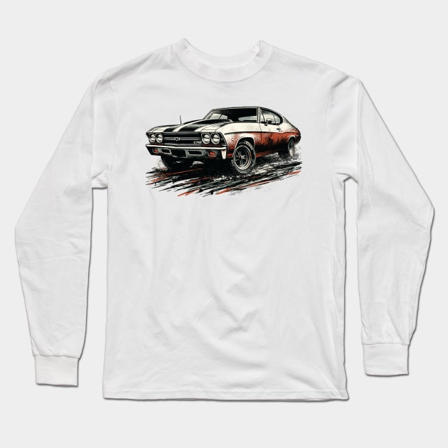 Chevrolet Chevelle Long Sleeve T-Shirt by Vehicles-Art